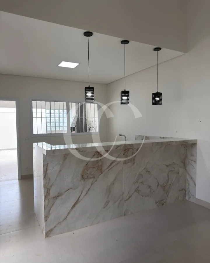 Bancada da cozinha vista pela sala — Residencial Sport Lírio dos Vales